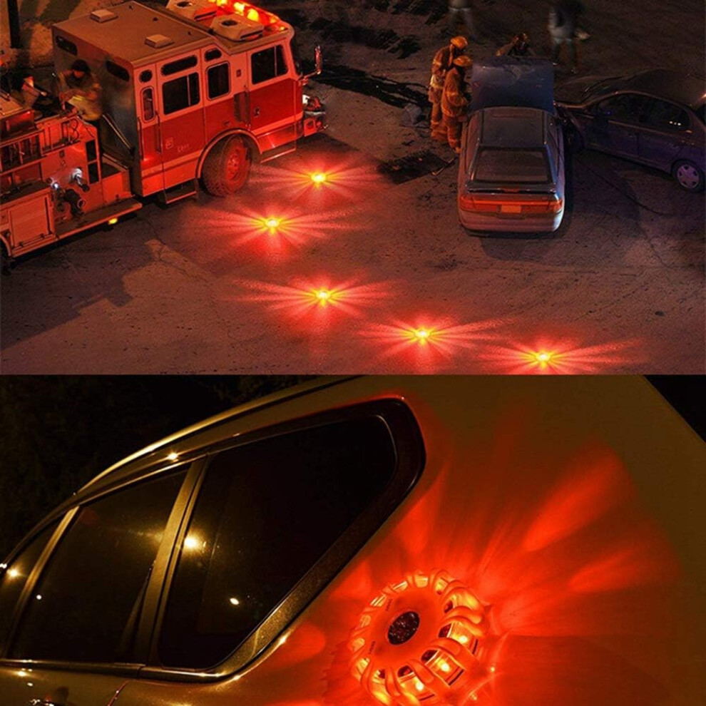 High Visibility Led Emergency Disc, Flashing Roadside Safety With 9 Flashing Modes, Waterproof Ip67 For Vehicles And Boats, Non-Burning Leds Light 9169997255075