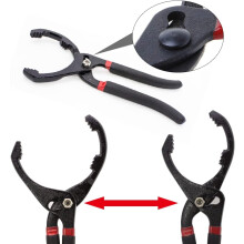 Chave de filtro de óleo manual profissional em aço carbono de alta resistência, com cabo longo e ângulo ajustável para espaços apertados, ideal