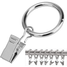 Heavy Duty Design For Wide Application, Iron Metal Curtain Clip Rings With Strong Tension Clip, Ensures Smooth Gliding