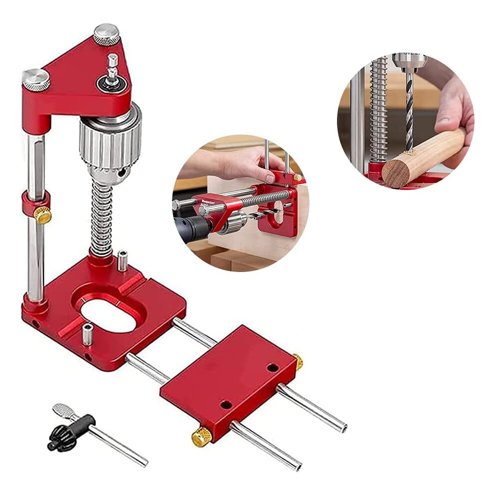 Adjustable Woodworking Punch Locator, Alloy Steel Drilling Guide For Precise Alignment, Clear Scale, Portable And Rugged Design For Furniture Making 9004841723211