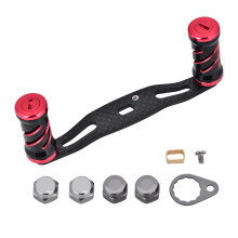 Fishing Reel Handle, Carbon Fiber Frame Fishing Reel Handle Knobs with Metal Core for Smooth Operation and Enhanced Grip, Durable Baitcaster Handle Re