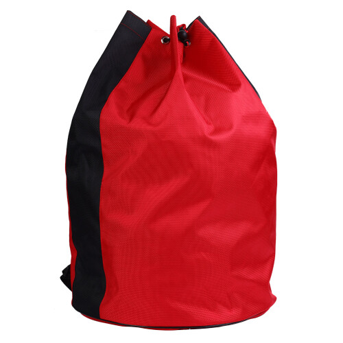 Polyester Drawstring Backpack, Sports Gym Bag with Large Capacity and Non Scratch Liner for Multi-Purpose Use (Red)