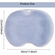 Estropajo corporal de silicona para ducha, alfombrilla exfoliante para pies, almohadilla exfoliante para baño con ventosas antideslizantes,
