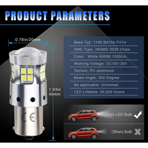Λαμπτήρες LED Smd υψηλής απόδοσης για φώτα οπισθοπορείας, εξαιρετικά φωτεινοί 2