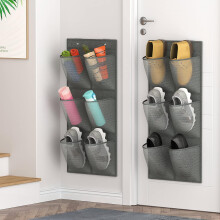 Wall Mounted Canvas Shoe Organizer, Space Saver For Dorms And Apartments, Multi-functional Storage Solution With Easy Installation