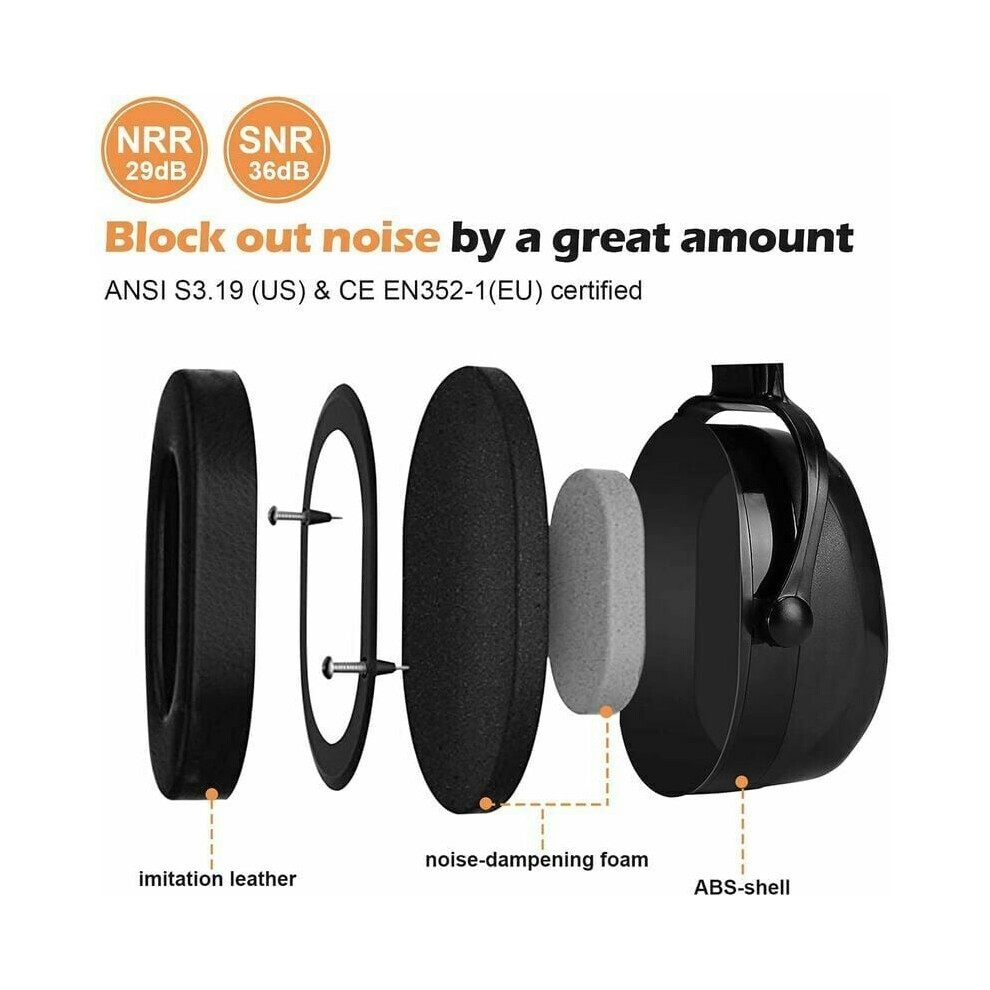 Hearing Protection Ear Muffs, Noise Cancelling Headphones For Adults And Kids, Effective Ear Muffs For Noise Reduction With Adjustable Headbands, 9169997255525