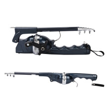 Telescopic Fishing Rod with Reel 134cm, 3.6:1 Gear, Portable Black