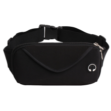 Sac banane unisexe avec ceinture ajustable, bande réfléchissante, sangle anti-rebond et poche zippée dissimulée, en polyester lycra.