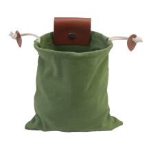 Bolsa de coleta em lona encerada, bolsa dobrável para atividades ao ar livre com cordão, ideal para armazenamento multiuso, perfeita para camping,