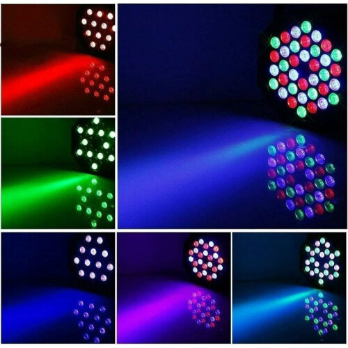 Revolutionize Your Event With 36 Led Par Lights, Dual Handle Portable Design For Flexibility, Color +/- Function For Customized Ambiance 1