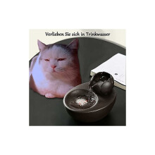 Keramisk kæledyrsfontæne til katte og små hunde, Keramisk drikkevandsfontæne til katte Automatisk cirkulation af kæledyrsvanddispenser med