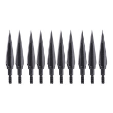 High-Carbon Steel Fixed Blades Hunting Broadheads, Perfect Flight Archery Arrows For Compound Bow, Crossbow And Recurve Bow, 10Pcs