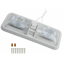 Luzes LED elegantes para autocaravanas, com interruptor liga/desliga para maior praticidade, design de cúpula dupla que garante brilho e alcance,