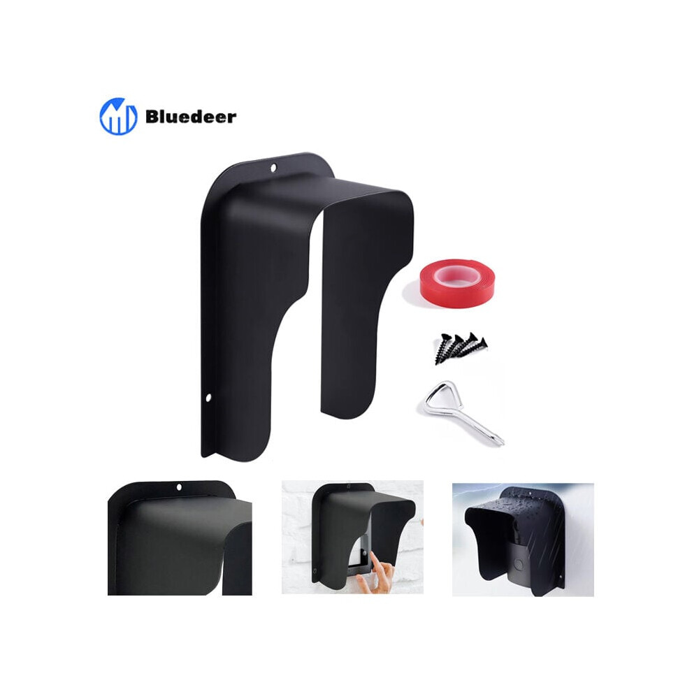 Weatherproof Anti-Glare Cover For Video Doorbells, Cold Rolled Steel Doorbell Protector, Universal Design, Durable Protection, Heat Reduction, Easy 9433291753521