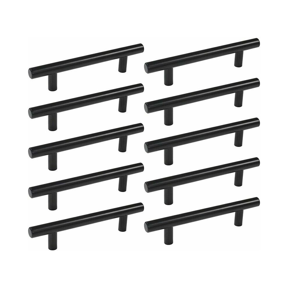Steel Bar Pull With Drill-Free Installation, Black Powder Coated Finish Adds A Sleek Modern Design, Timeless Versatility Ensures Match With Any Decor 9358999419343