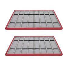 2X 10 Slot Watch Band Holder, Watch Strap Case with Clear Lid, Watch Bands Organizer, Stackable Tray for Watch Bands B
