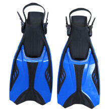 (L, Blue) Adults Mermaid Monofin Snorkeling Fins for Freediving - Professional Training Swim Fins with Non-Slip Foot Pocket & Hydrodynamic Design