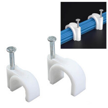 100 Pack 5mm Cable Fixing Clips for Tidy Cord Arrangement - Easy Install