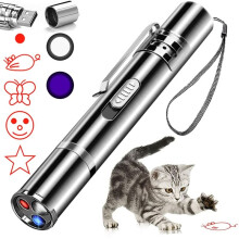 Feline Fun Revolution: Multifunktionslaserpointer, bærbart design kattemuslegetøj til sundere leg, enhver USB-opladningsstang til katte