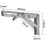 Space Saving DIY Bracket, Heavy Duty Stainless Steel Folding Shelf Brackets Triangle Structure for Laundry Room, Caravan Multi-Purpose Application, 5