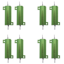 8 Stuks Chassismontage Groene Draadgewonden Weerstand in Aluminium Behuizing 50W 16 Ohm