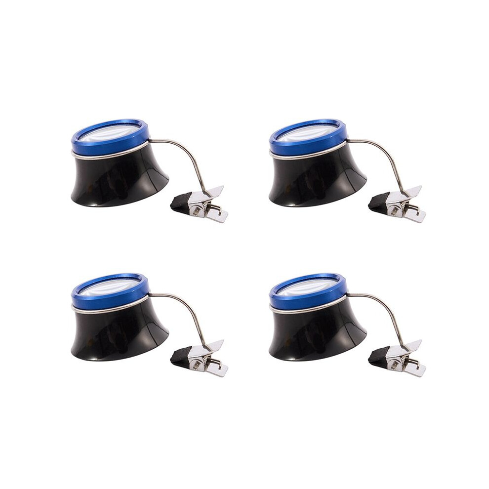 Typecat 4Pcs 5X Clip- Eye Loupe Eyeglass Magnifier Magnifying Glass Lens For Repair Work