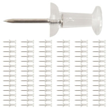 400 Pcs Push Pin Thumb Tack Clear Color 3/8inch Drawing Cork Board Office Pushpin