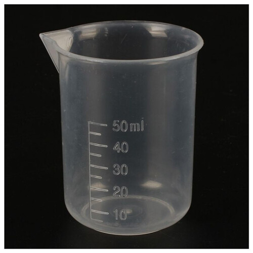 10 Pcs 50 Ml Laboratory Plastic Water Liquid Measuring Cup Transparent 2