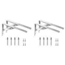 4 Teilige Wand Regal Halterung 90 Grad Hochleistungs L Regal Halterungen Edelstahl StüTz Gelenk (155 X 250 mm)