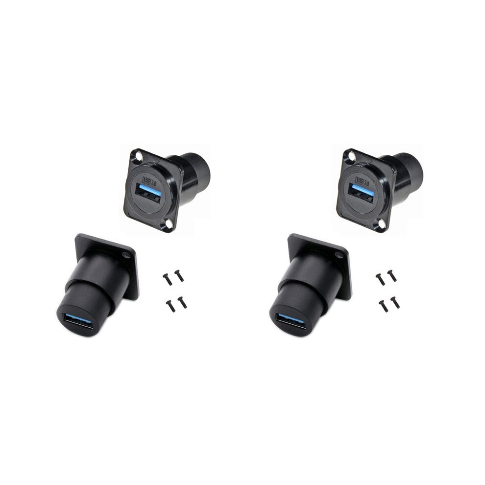 Typecat 4Pcs D Type Metal Usb3.0 Socket Female To Female Usb 3.0 Connector D-Type Usb Panel Mounting Solderless Signal Coupler