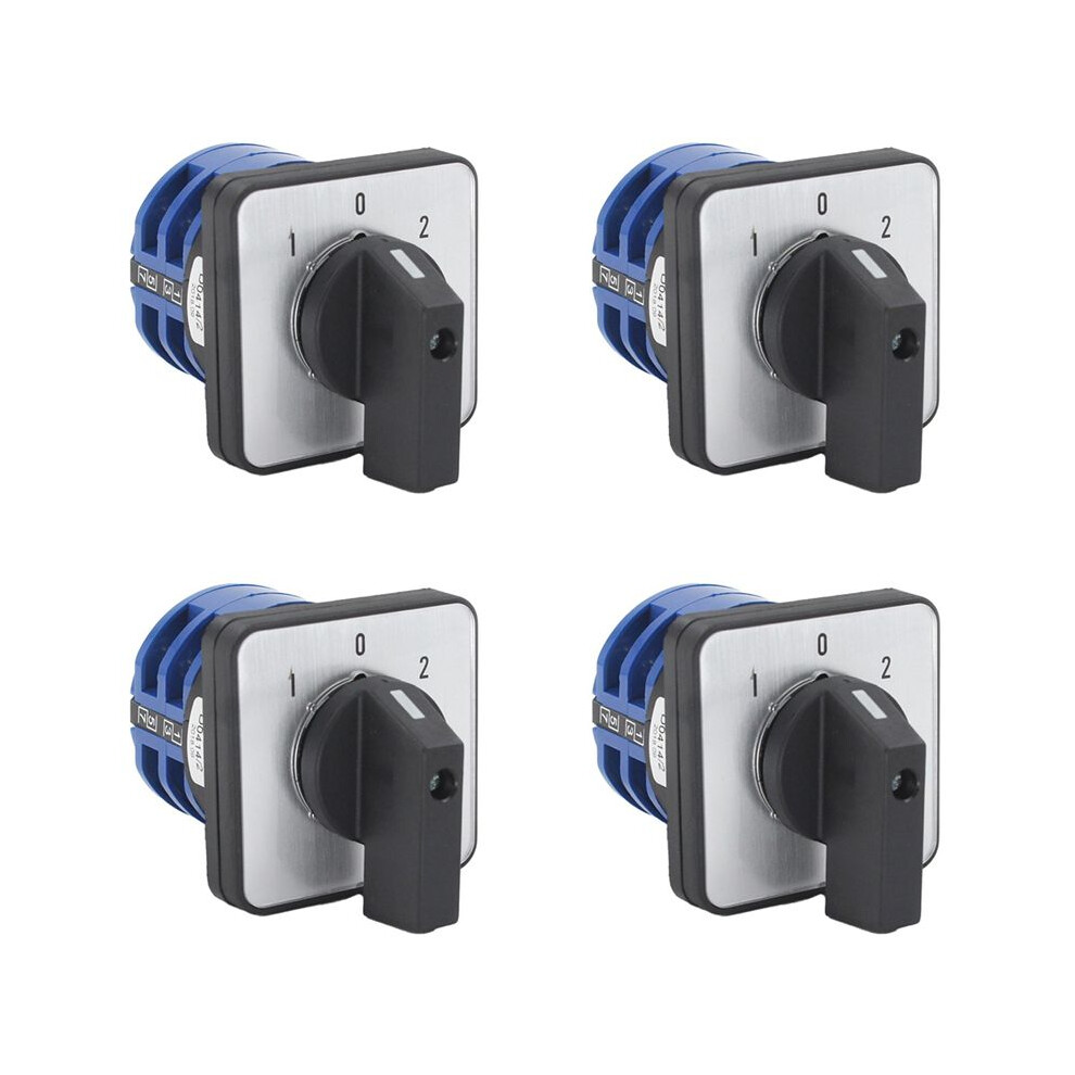 4X Changeover Selector 3 Positions 8 Terminals Universal Rotary Cam Selector Latching Switches 32A 4713503036457