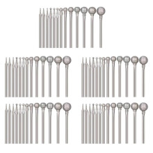 65 Pcs  Shape Diamond Burr Diamond Mounted Grinding Burs Stone Carving Set with 3/32 Inch Mandrel for Rotary Tools