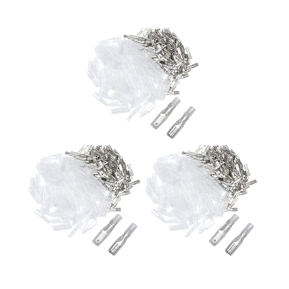 600Pcs Male/Female Spade Crimp Terminals Electrical Insulating Sleeve Wire Wrap Connector, 2.8Mm 6032458878010