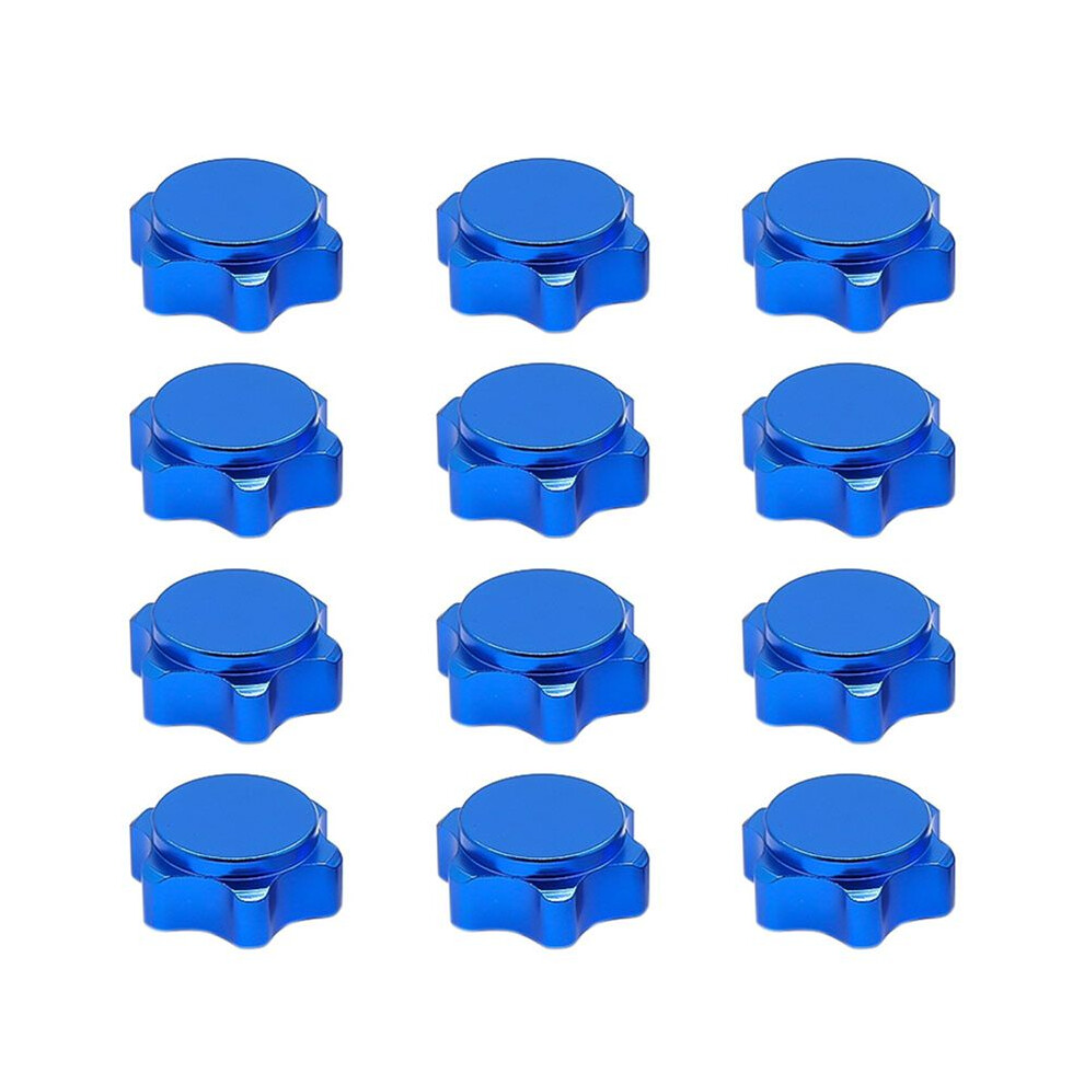 12Pcs Aluminum Wheel Hub Cover Anti-Dust Cover 17Mm Hex Nut For 1/8 Rc Car, 4711319784777