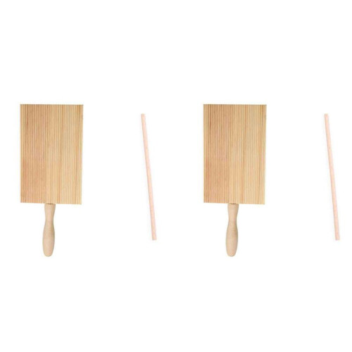 2X Italian Gnocchi Board Wood Kitchen Baking Tool Pasta Maker Professional