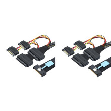 2X Serveradapterkabel Slimline SAS MCIO 8i 74P Naar 2-SFF 8639+15P Voeding Server Multifunctionele Kabel