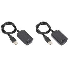 2X Convertitore Adattatore USB A IDE Cavo Adattatore per Disco Rigido 2.5 da 3,5 Pollici per PC Portatile Notebook