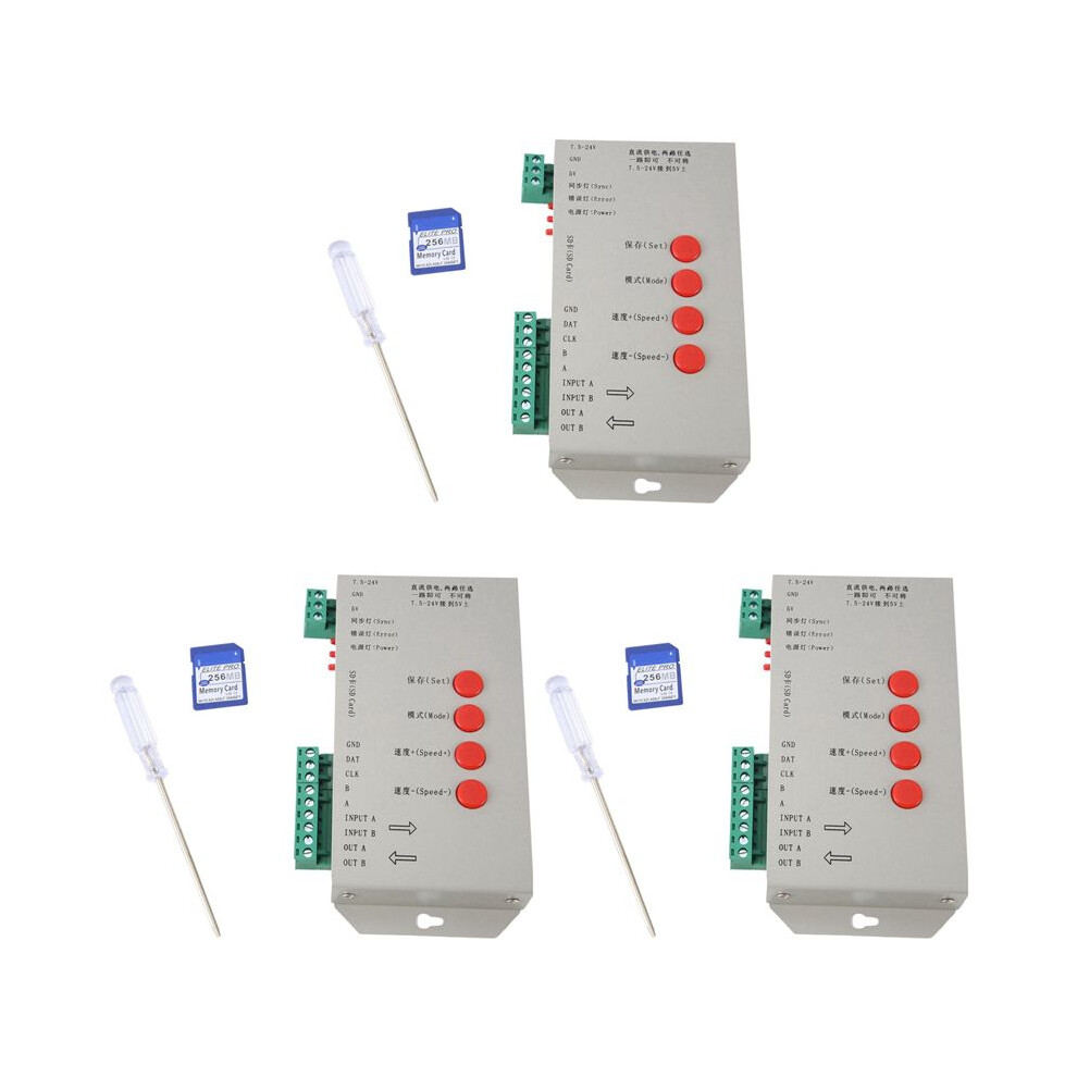 3X Rgb Led Controller T1000s Card 2048Pixels Controller For Ws2801 Ws2811 Ws2812b Sk6812 Lpd6803 Led Strip Light 4711968656371
