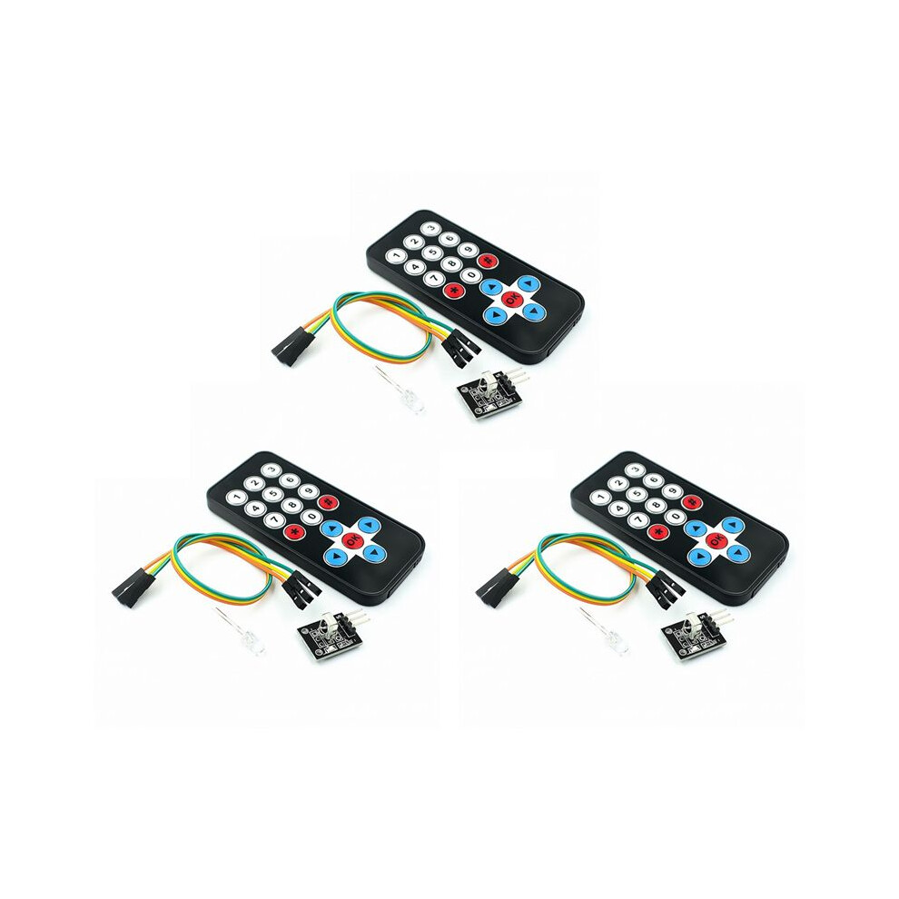 3X Remote Control Module Hx1838 Infrared Wireless Remote Control Kit Remote Control Robot Multi-Functional Module 6031252848861