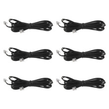 6X RJ11 6P4C Telephone Cable Cord ADSL Modem 5 Meters