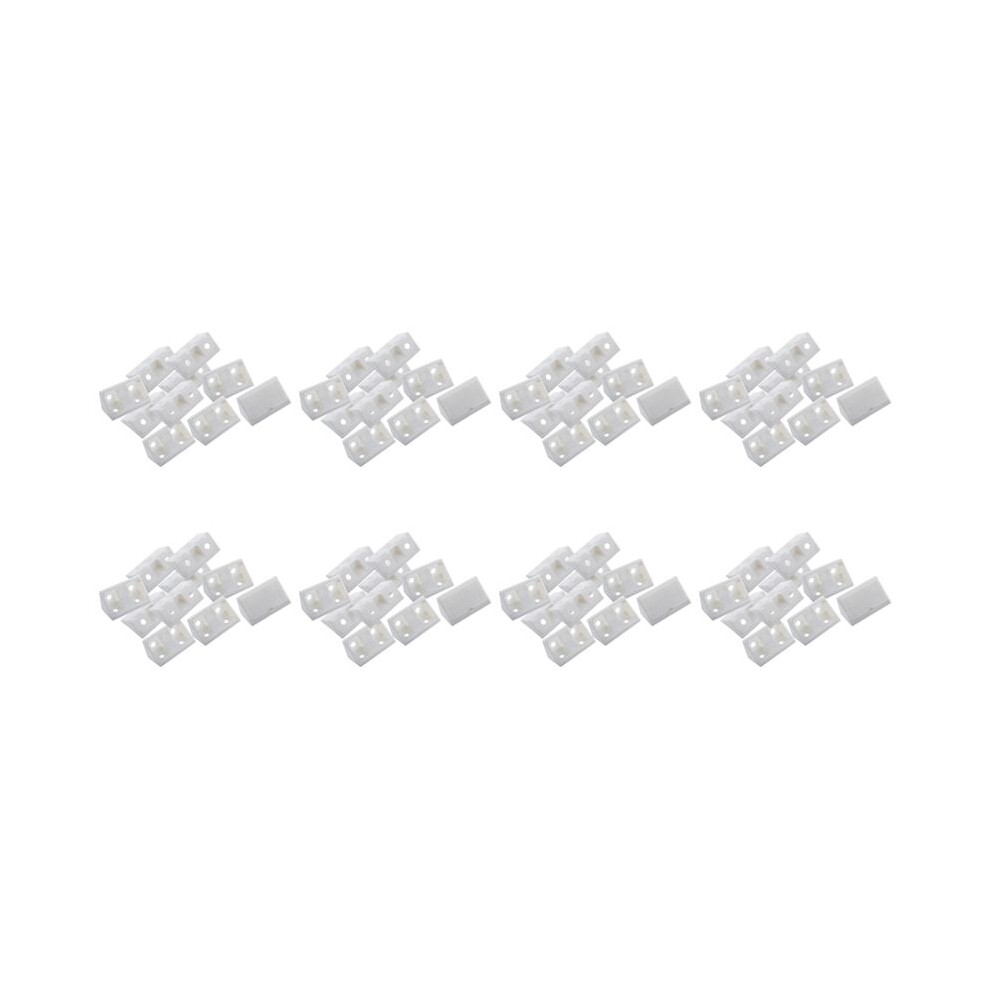 Furniture Cabinet Fastener Corner Braces Angle Brackets White 80Pcs 4713633490518