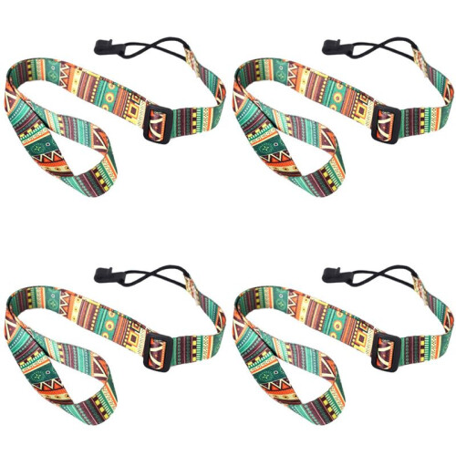 4X Justerbar Mjuk Polyester Gitarr Ukulele Gitarr Akustisk Bas Axelrem Bältesband Krokband