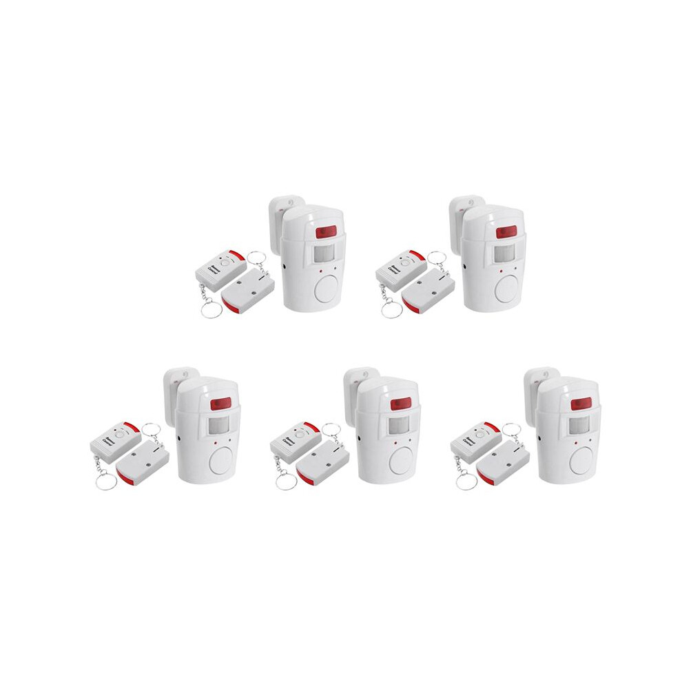 5X Infrared Motion Sensor Alarm - Burglar Alarm With 10 Remote Controls, Suitable For Home/Garages/Shops 4712022147293