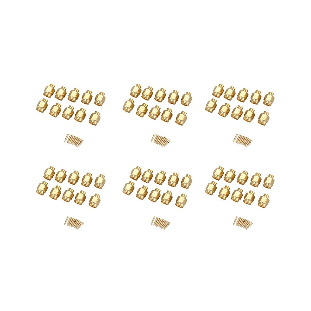 60X Sma Male Plug Solder Rf Coax Connector For Semi-Rigid Rg402 0.141 Inch Cable Gold 6032790390362