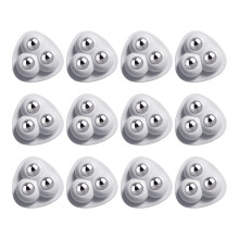 Lot de 12 roulettes de meubles-Trois billes d'acier
