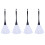 4pc Fashion Turkey Feather Duster with Black Plastic Handle Cleaning Tool(White)35cm 1