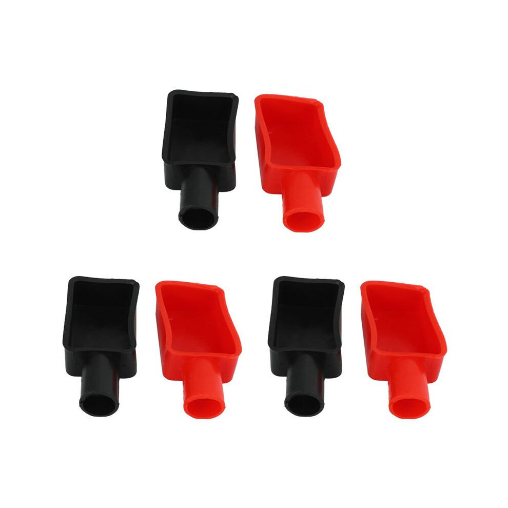 6 Pcs Car Battery Positive And Negative Protective Covers, Rubber Sleeves, Battery Terminal Protection Sleeves 4714099480198