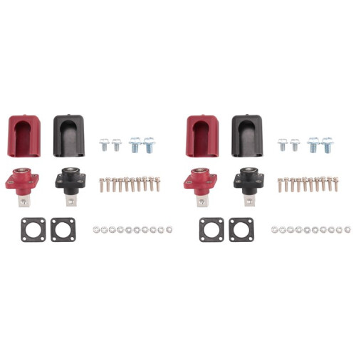 4 Pcs 200A All-Copper Lithium Battery Post High-Current Copper Terminal Battery Connector  Storage Terminal(A)