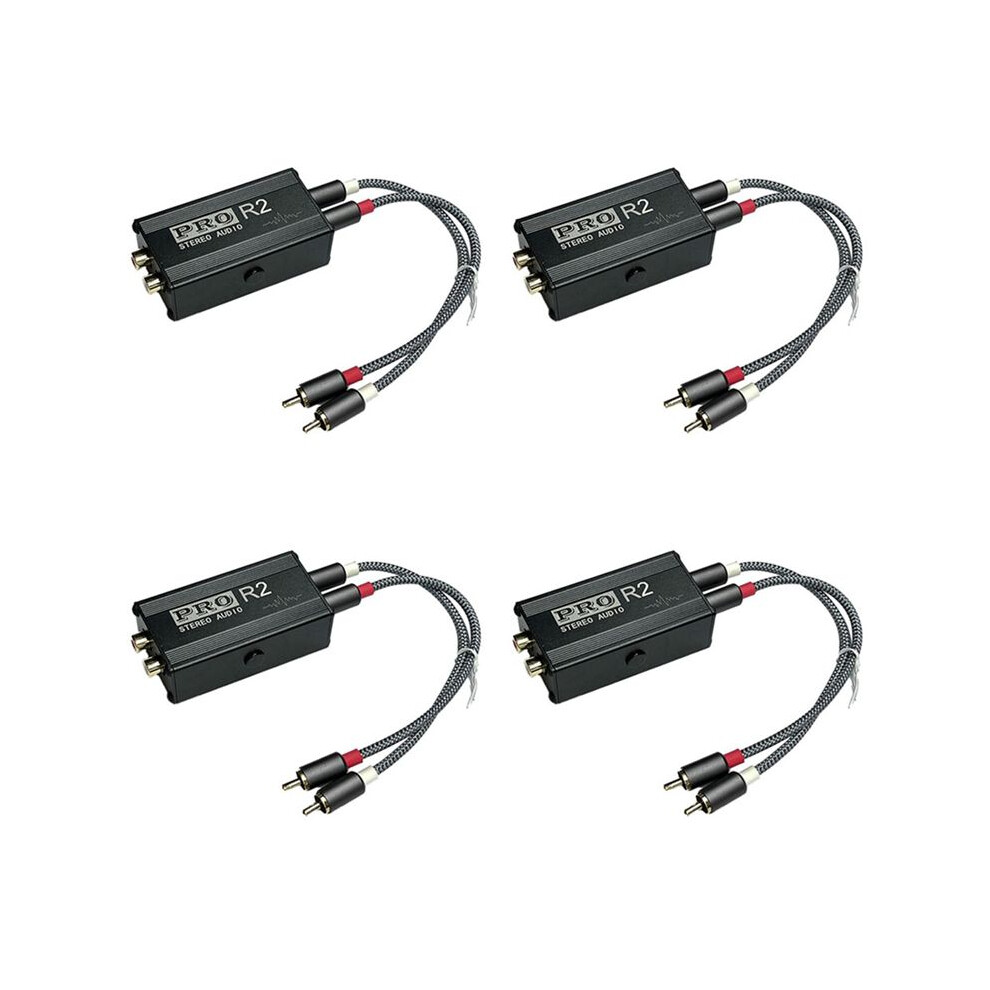 4X Ground Loop Audio Isolator Audio Noise Filter Rca Noise Suppressor Isolator Audio Signal Noise Reducer 4712923630504