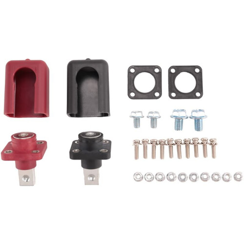 4 Pcs 200A All-Copper Lithium Battery Post High-Current Copper Terminal Battery Connector  Storage Terminal(A) 2
